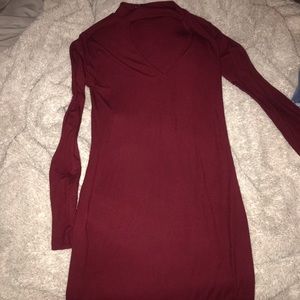Burgundy dress